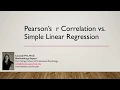 Pearson s r correlation vs regression