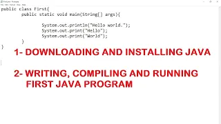 Java Programming Basics Installing JDK and Creating Your First Program Java Beginner s Guide