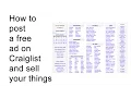How to post ads on Craiglist org - Sell Your Stuff