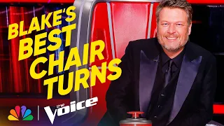 Download Blake Shelton's Best Blind Audition Chair Turns | The Voice | NBC MP3