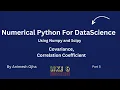 Covariance Correlation Coefficient calculation in numpy