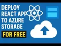 Deploy React App to Azure Storage for FREE in Under 5 Minutes