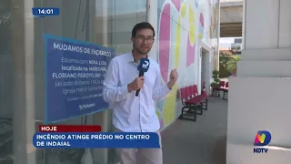 Incêndio atinge prédio no centro de Indaial