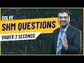 Simple Harmonic Motion Solve SHM Questions under 3 seconds NEET Physics Aakash Institute