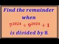 How to find the remainder using modular exponentiation