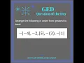 GED Math Ordering Opposites and Absolute Values 0 4 Exp