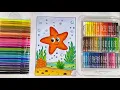 Cute Starfish Underwater Coloring Easy Ocean Colouring for Kids