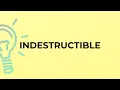 What is the meaning of the word INDESTRUCTIBLE