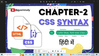 Css Syntax in hindi Chapter 2 Css full course in Hindi