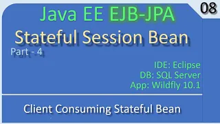 Stateful Session Bean Part 4 Client Code JavaEE EJB JPA Tutorials