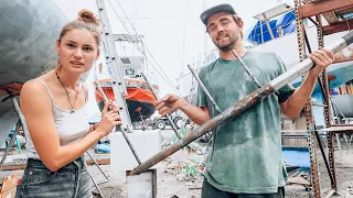 BOAT YARD LIFE: We sailed 5000 miles on a broken rudder..(GULP) No.89