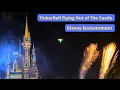 TinkerBell Flying out of the Castle During Disney Enchantment Fireworks Walt Disney World