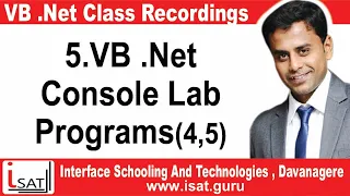 5 VB NET Console Lab Programs 4 5