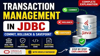 Transaction Management in JDBC Commit Rollback Savepoint with Oracle Database
