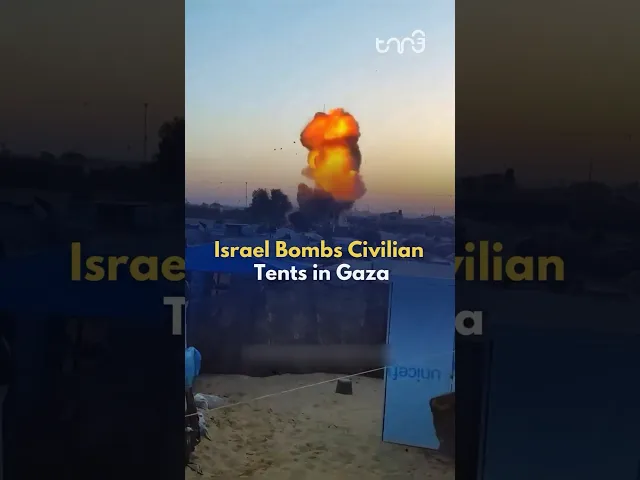 ⁣Israeli strikes target civilian tents in Rafah, resulting in massacre of entire Palestinian families