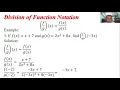9 6 Division of Function Notation Math 10