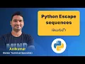 P107 - Python Escape sequences
