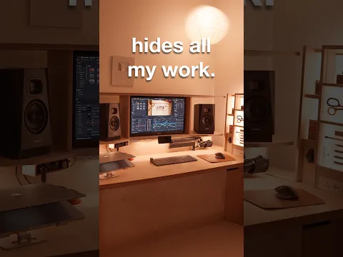 I built a desk for messy people... #woodworking #diy #desksetup