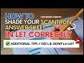 HOW TO CORRECTLY SHADE YOUR SCANTRON ANSWER SHEET IN LET SCANTRON SHADING TIPS