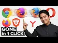 Silently Uninstall Browsers Using Command Prompt - Uninstall Chrome Brave Opera Yandex Firefox