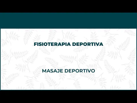 MASAJE DEPORTIVO   FISIOTERAPIA DEPORTIVA