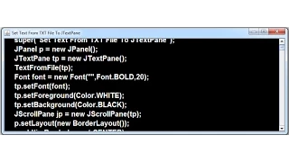 JAVA IO - How To Import A Text From Tex File To A JTextPane In Java With Source Code