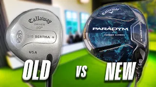 different old golf driver vs new driver 30 year test 