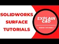 SOLIDWORKS SURFACE TUTORIALS 2022 FOR BEGINNERS SOLIDWORKS 2022 HOW TO CONVERT SURFACE TO SOLID