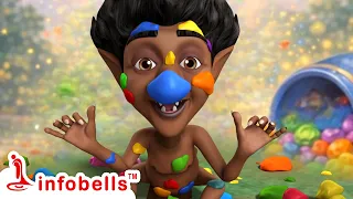 भूत को पसंद आए रंग! - Bhoot Aaya - Learn Colours Song | Hindi Rhymes & Kids Cartoons | Infobells