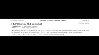 Exercise 10 4 doubleList Java Tutorial Practice-It