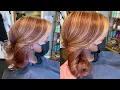 Red copper hair with blonde highlights Natural Hair