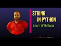 Lec-2 String in Python Learn with Baba Harish Sharma