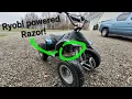 Razor 24v lead acid to Ryobi battery conversion