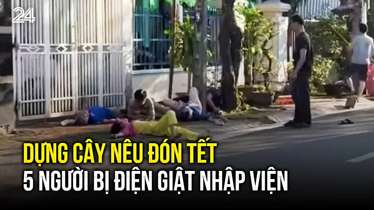 Outline Video Dựng cây nêu đón Tết, 5 người bị điện giật nhập viện | VTV24