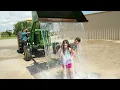 Finding a Secret Prize with Real Tractors and Hay Tractors for kids