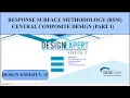 How to Use Design Expert Software for Response Surface Methodology Part 1