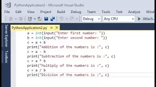 Program in Python to print hello world and addition of two numbers