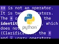 Behaviour of increment and decrement operators in Python