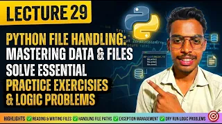 Python File Handling Masterclass Lecture 29 Read Write Append Context Managers