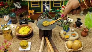 Potato Cutlet Recipe With Crispy Masala 🤤 Mini Food Delicious Potato Snack🥔🔥 Miniature Dream Cooking