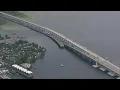 RAW SkyKING flies over 520 floating bridge closed Friday evening for police activity