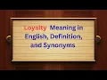 Loyalty Meaning in English Definition Easy Synonyms Explained Thesaurus Thrive