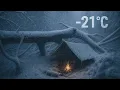Download Lagu Extreme Winter Survival in Heavy Snow | Under a Fallen Tree at -21°C – Catch \u0026 Cook