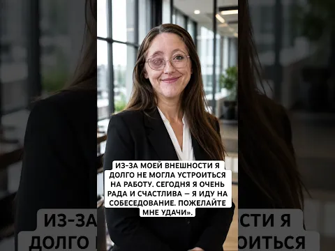 ИЗ-ЗА МОЕЙ ВНЕШНОСТИ Я ДОЛГО НЕ МОГЛА УСТРОИТЬСЯ НА РАБОТУ. СЕГОДНЯ Я ОЧЕНЬ РАДА И СЧАСТЛИВА
