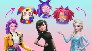 Rumi, Elsa and Mavis into Lily lovebraids, Pomni, Ragatha Fashion | Epic Glow Up
