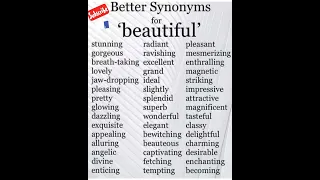 Synonyms for beautiful