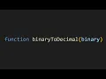 Converting binary numbers to decimal in js