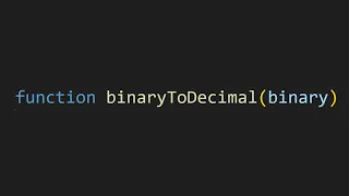 Converting binary numbers to decimal in js