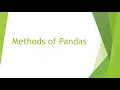 head tail shape columns dtypes Some of the basic methods of pandas pandas tutorial