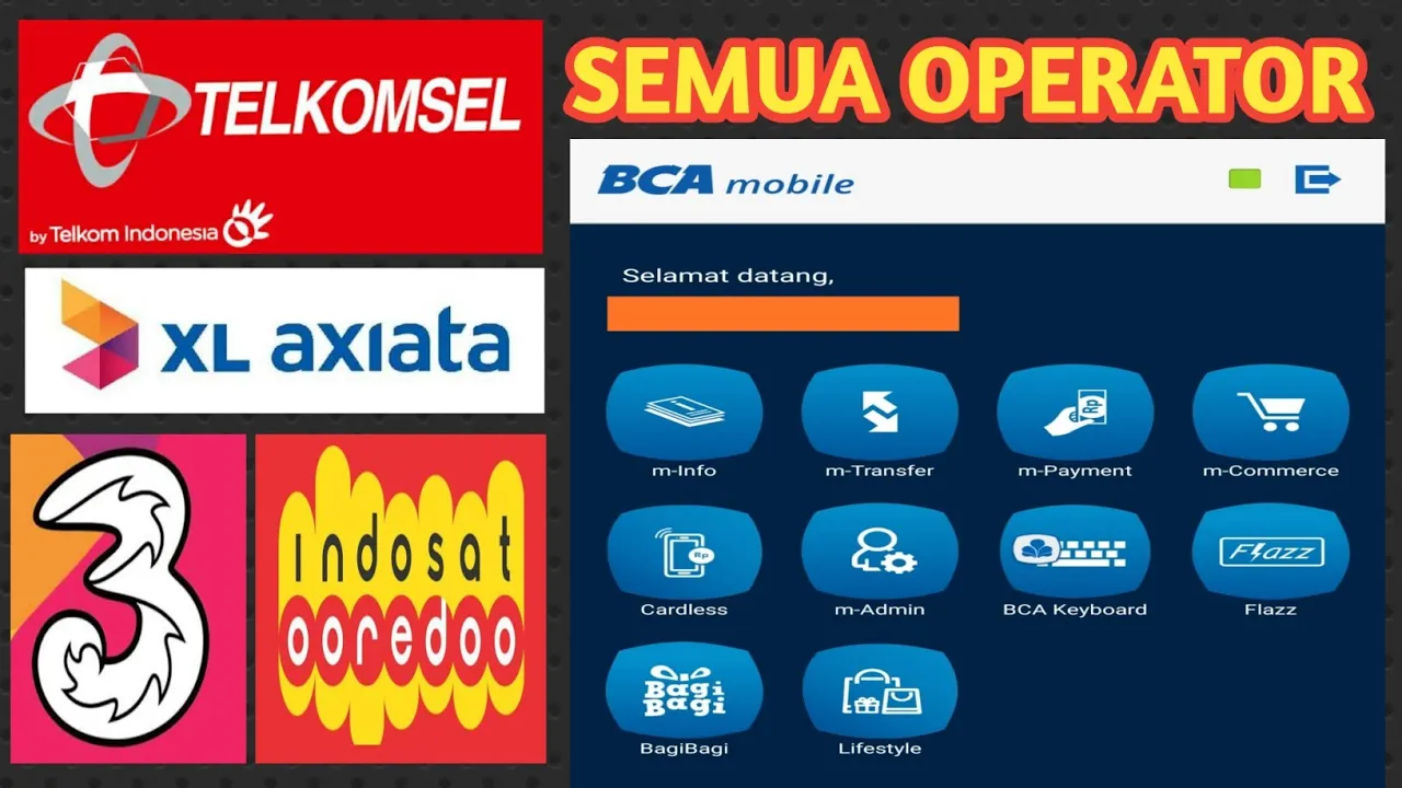 Cara isi paket internet melalu M-banking BCA